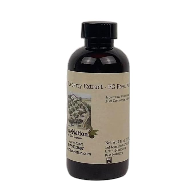 OliveNation Blueberry Extract for Cooking, Baking, Beverages, Water Soluble, Non-GMO, Gluten Free, Vegan, Sugar Free - 4 fl oz