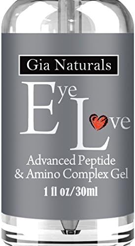 Pure, Natural & Organic Eye Love Eye Gel for The Skin Around The Eye Area. by GIA NATURALS. Plant Based Silk Protein Amino Acid, MSM, Cucumber. Reduces Puffiness Dark Circles Wrinkles. Made in The US
