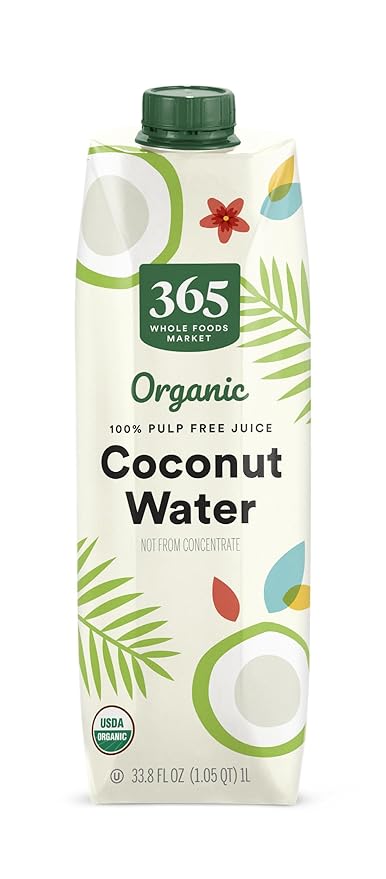 365 by Whole Foods Market, Organic Coconut Water, 100% Pulp-Free Juice, 33.8 Fl Oz
