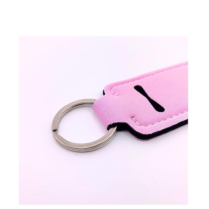 Peaches and Cream Chapstick 6-Pack. Includes Bonus Lip Balm Holder Keychain (Pink). Limited Edition Flavor from the Chapstick I Love Summer Collection, Unique Gift Bundle from Tiny Seed