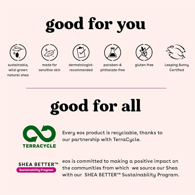 EOS Limited Edition Holiday Collection- Candy Cane Swirl Lip Balm & Vanilla Cashmere Hand Cream, 24-Hour Hydration, 2-Pack, Clear