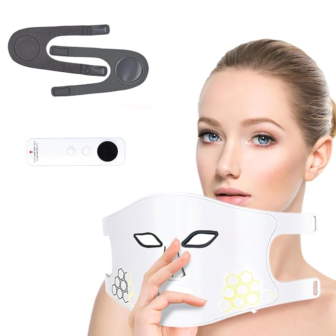 Led Face Mask Light Therapy - Red Light Therapy for Face Acne - Led Facial Mask for Skin at Home