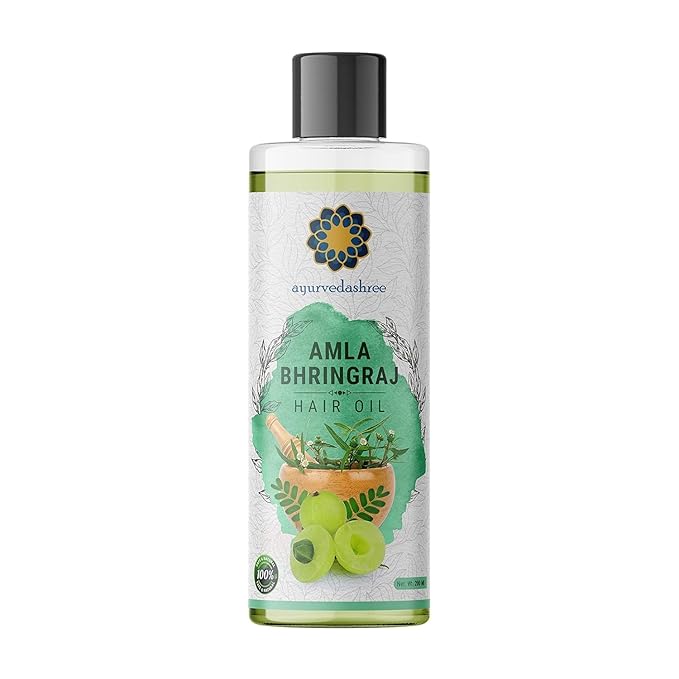 Hair Oil, 200 ml with Amla , Bhringraj , Brahmi , Methi , Shikakai , Neem , Henna , Pine , Clove , Eucalyptus & Citronella Oil
