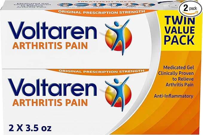Voltaren Arthritis Pain Gel for Powerful Topical Arthritis Pain Relief with Diclofenac - NEW Easy Open Cap - 100 g x 2