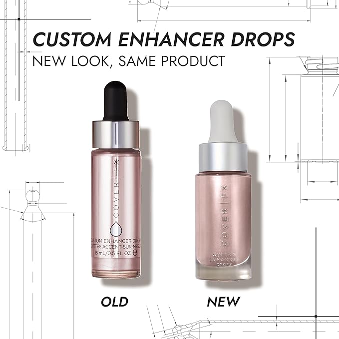 COVER FX Custom Enhancer Drops - Blossom: Soft Pink Finish - 15mL - Radiant Glow - Liquid Highlighter
