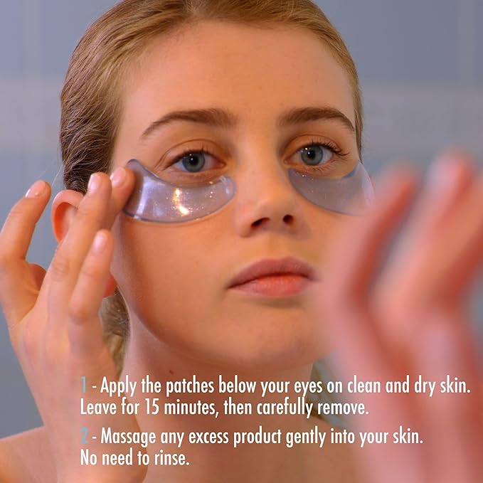 L'Action Paris Anti-Fatigue Ice Patches, Eye Masks for Brightened Refreshed and Calm Skin, Enriched with Niacinamide and Probiotics, Ideal for Tired Skin, Pack of 2