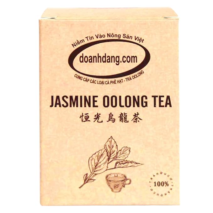doanhdang - 7 Oz Premium Jasmine Loose Leaf Green Tea, CauDat Fresh High Mountain Tea for Morning Companion