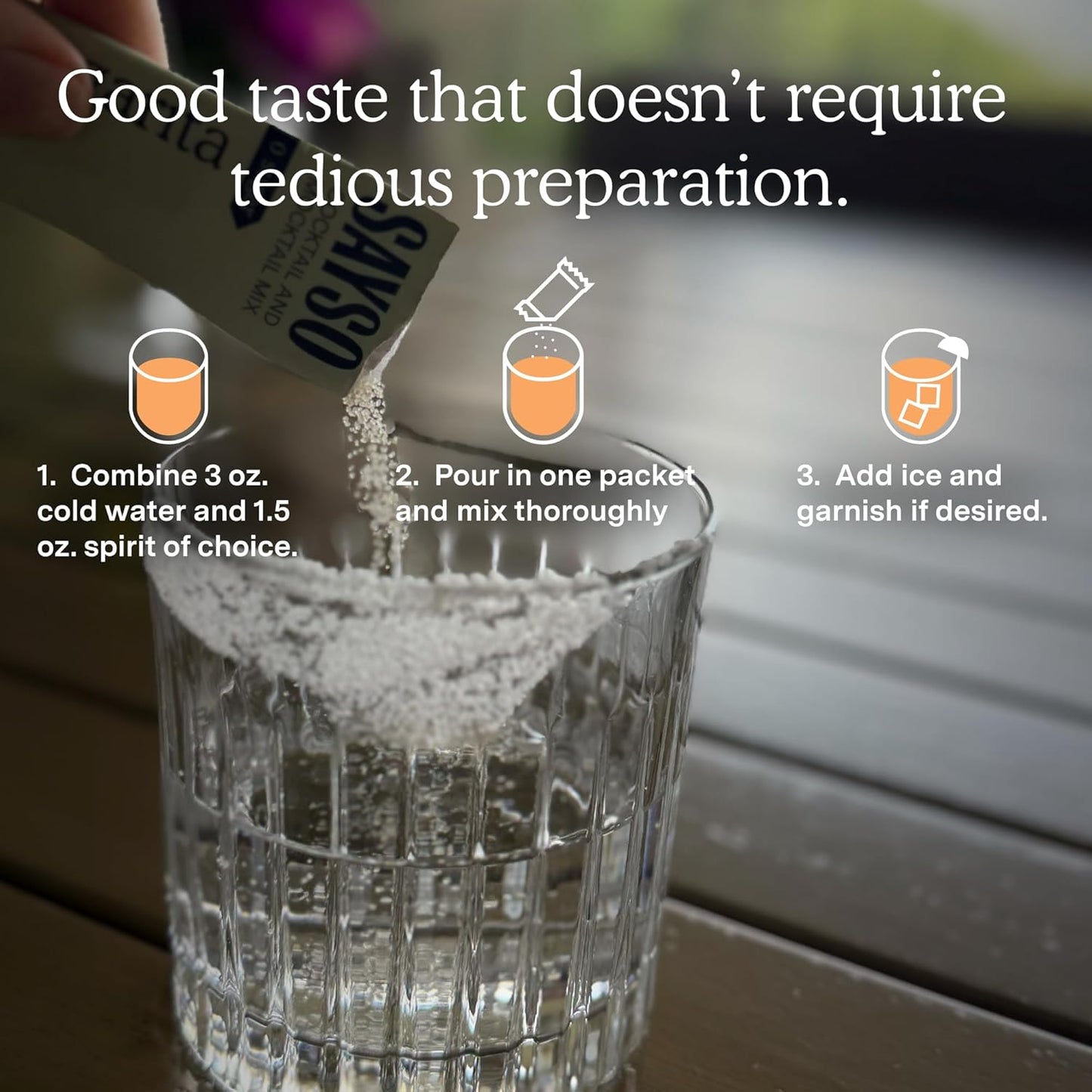 SAYSO Skinny Margarita Cocktail Sticks | Craft Cocktail or Mocktail in 1 Min, Just Add Water + Spirits (0g Sugar, 15 Calories, Vegan, Gluten-Free, Kosher, Non-GMO), 8 Single-Serve Mixers