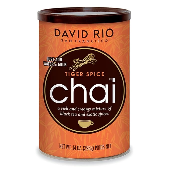Tiger Spice Chai Tea Latte Mix, 14 Oz, Black Tea, Organic Spices, Dairy Free, Serve Hot or Cold, Just Add Water or Milk, 14 Servings