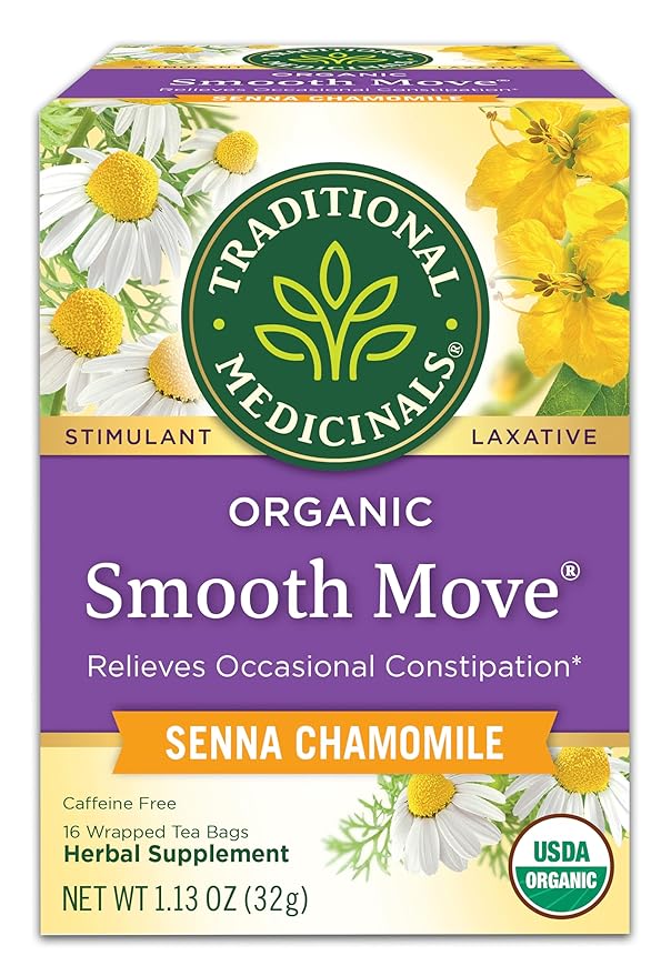 Traditional Medicinals Organic Smooth Move Chamomile Tea, 16 Tea Bags