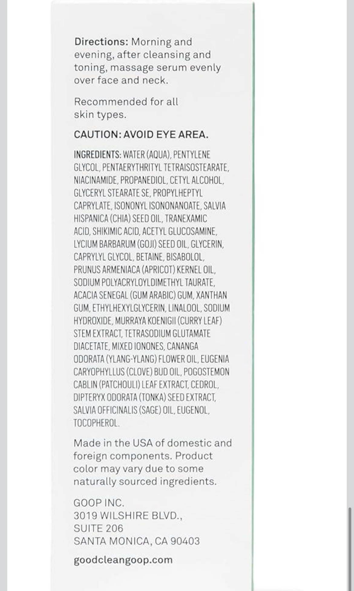 good.clean.goop beauty The Healthy Aging Serum | Facial Serum with Tranexamic Acid, Shikimic Acid & Goji Berry Oil | Serum to Help Smooth Wrinkles and Fine Lines | Anti-Aging Serum | Vegan | 1 Fl oz