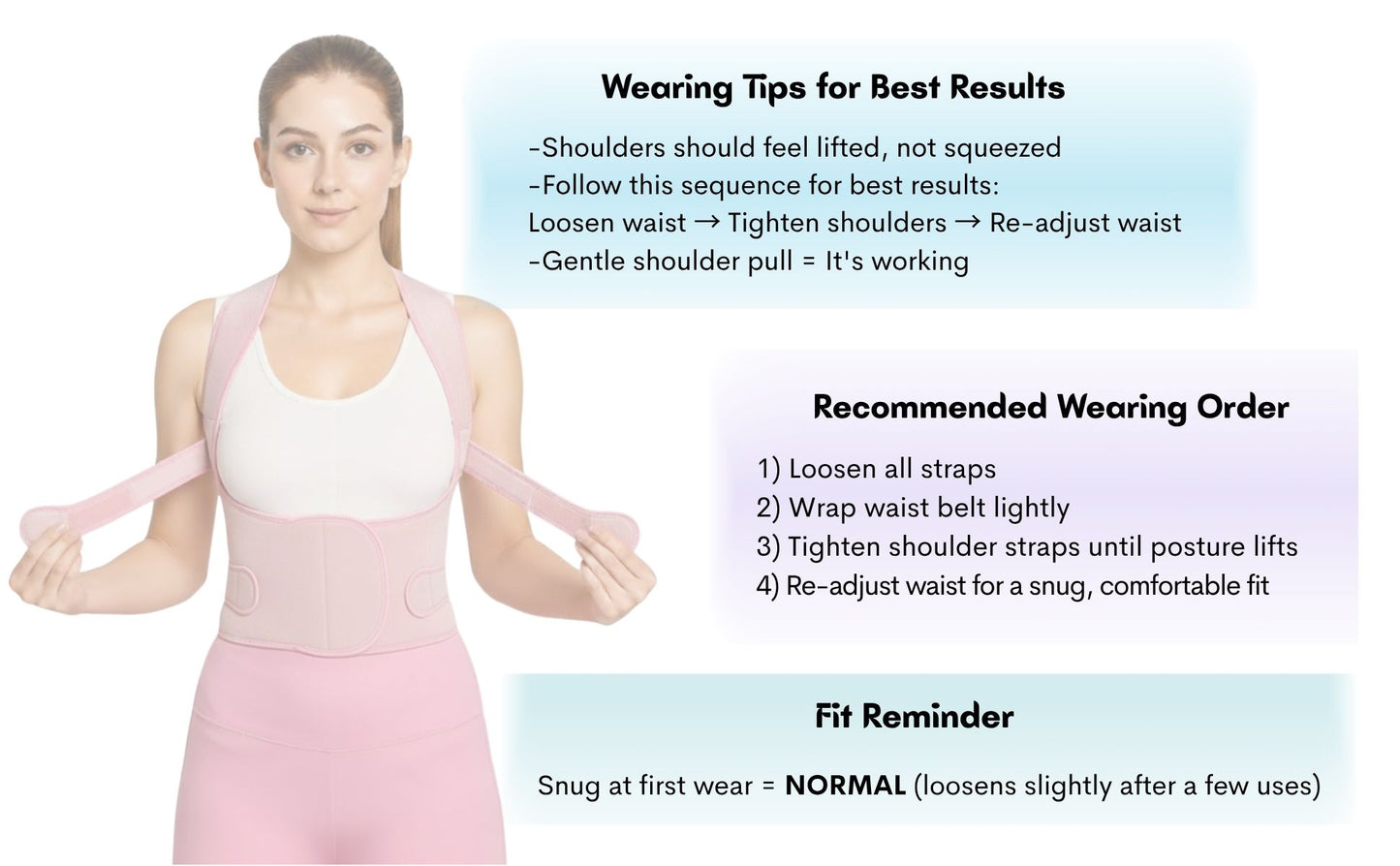 Fitgonomic Posture Corrector For Back Support, Adjustable Full Back Brace for Men & Women, Upper and Lower Back Pain Relief