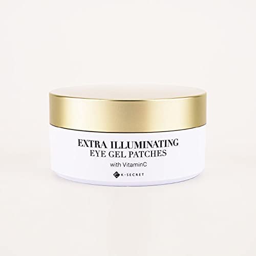 KSECRET Extra Illuminating Eye Gel Patches, 102g/3.45oz. 60pcs (15 full pairs) with VITAMIN C | Korean Skincare | Under Eye Masks for Pigmentation Revoval, Anti-Wrinkles, and Dark Circles…