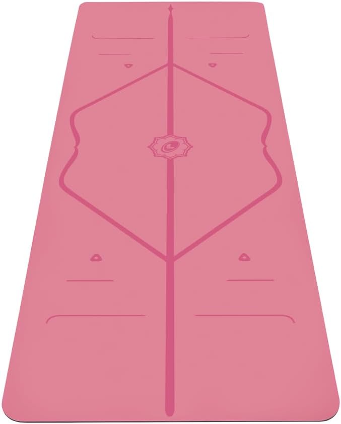 Liforme Original Yoga Mat – Free Yoga Bag Included - Patented Alignment System, Warrior-like Grip, Non-slip, Eco-friendly, sweat-resistant, long, wide, 4.2mm thick mat for comfort