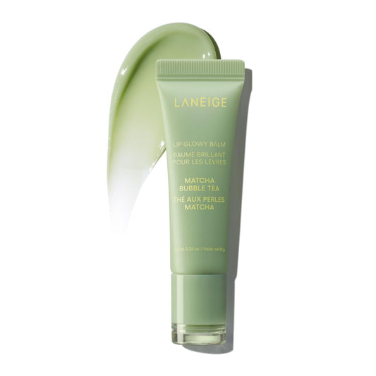 LANEIGE Lip Glowy Balm: Sheer Tinted Lip Moisturizer with Shea Butter, for Hydrating Shine & Soft Lips (Matcha Bubble Tea)
