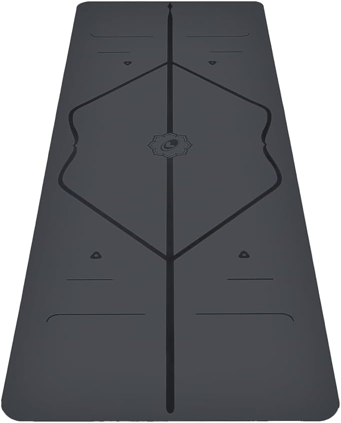 Liforme Original Yoga Mat – Free Yoga Bag Included - Patented Alignment System, Warrior-like Grip, Non-slip, Eco-friendly, sweat-resistant, long, wide, 4.2mm thick mat for comfort