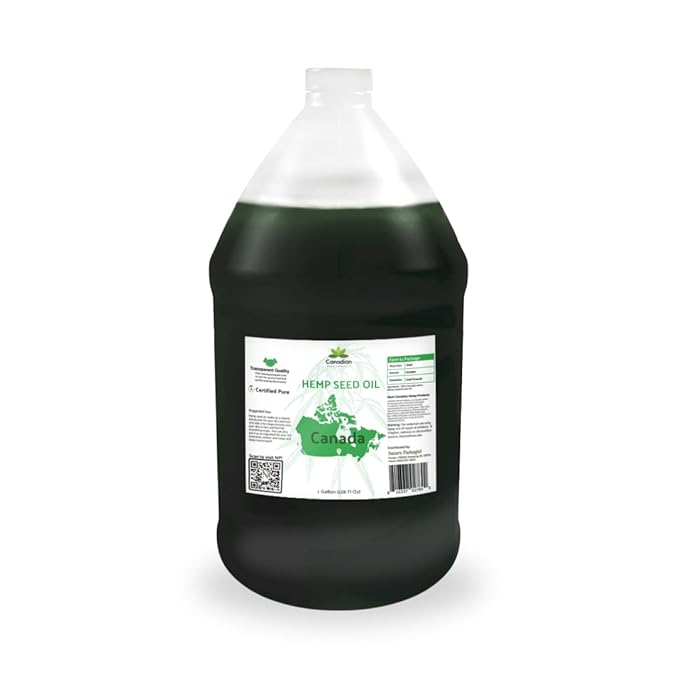 Hemp Seed Oil Direct from Canada - Hemp Seed Oil for Hair, Skin, Body - 1 Gallon