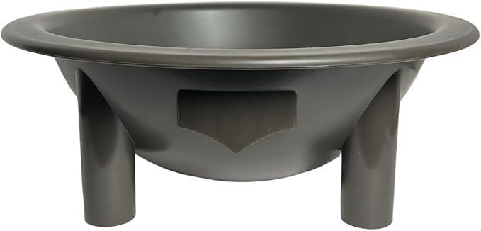Kavafied Tanoa - Traditional Kava Bowl, 1.5 Gallons, Food Safe PP, 15"x15"x5.5" (Midnight Black Tapa)