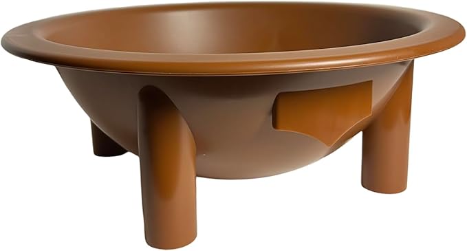 Kavafied Tanoa - Traditional Kava Bowl, 1.5 Gallons, Food Safe PP, 15"x15"x5.5" (Vesi Wood Brown)