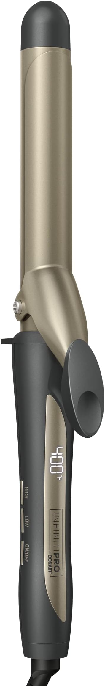 INFINITIPRO BY CONAIR Tourmaline Ceramic 1-inch Curling Iron, 1-inch Digital Curling Iron, 1-inch barrel produces classic curls – for use on short, medium, and long hair