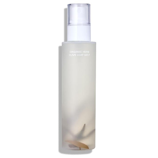 Whamisa Organic Herb Olive Leaf Mist, Facial Mist Spray, Waterless Formula, Fermented Postbiotics, Hydration, Portable (100ml)