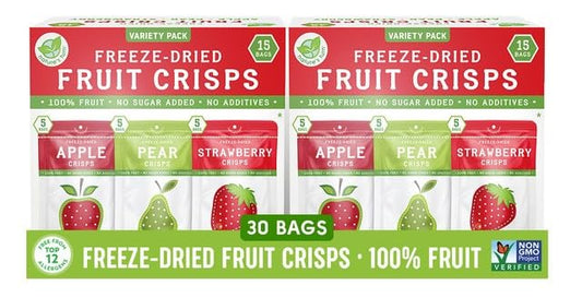 Nature’s Turn Freeze-Dried Fruit Snacks, Snack Size Variety, Pack of 30 (0.35 oz Each)