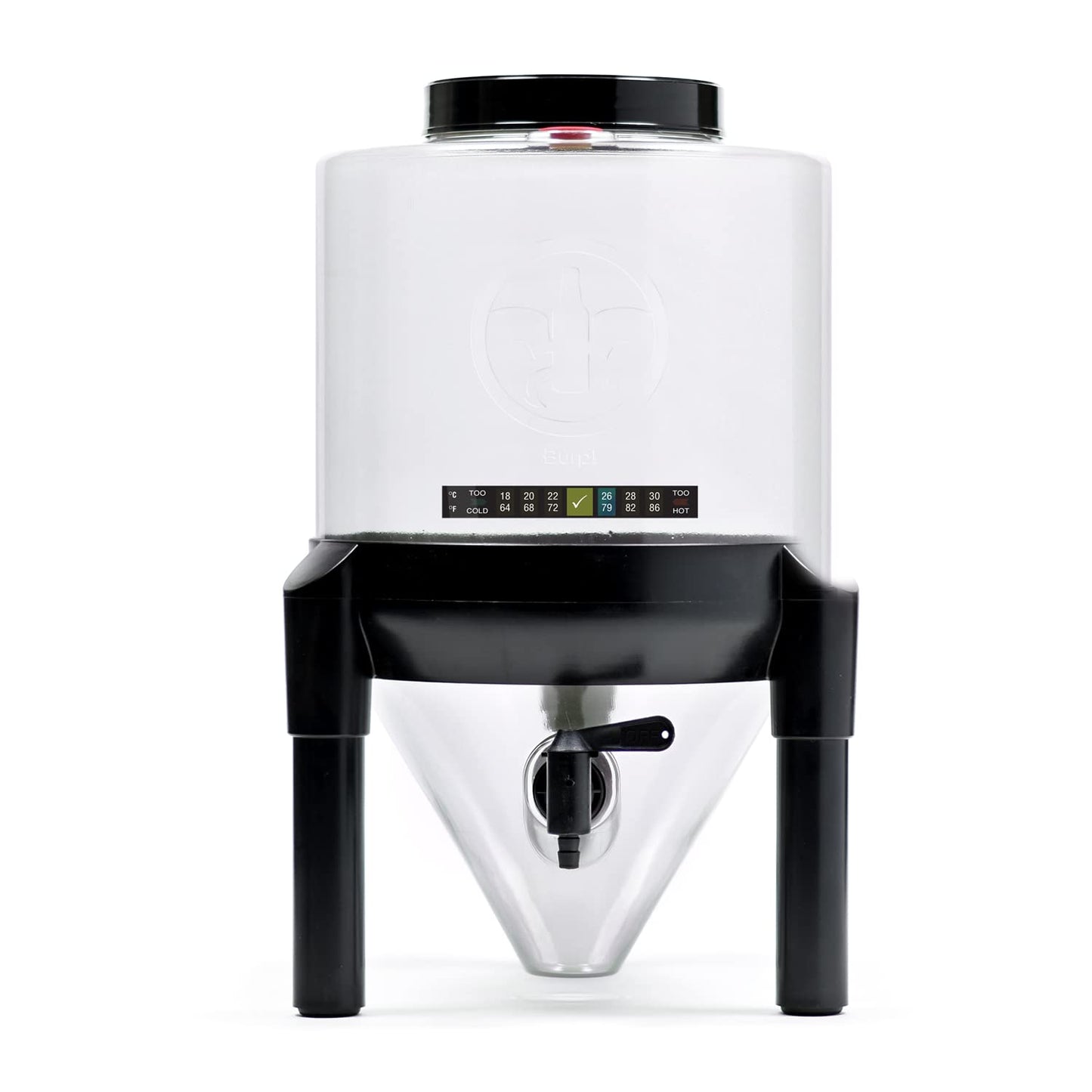 BrewDemon Conical Fermenter by Demon Brewing Company - Frost - NO NEED TO SIPHON 25% Heavier Duty Beer-Cider-Mead-Wine-Kombucha Fermenter Brewing System