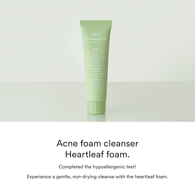 Abib Calming 2 Step Set with Cleanser I Heartleaf Calming Trio, All in One, Soothing Acne, Pimple, Mild Acidic for Senstive Skin, Irritated Skin