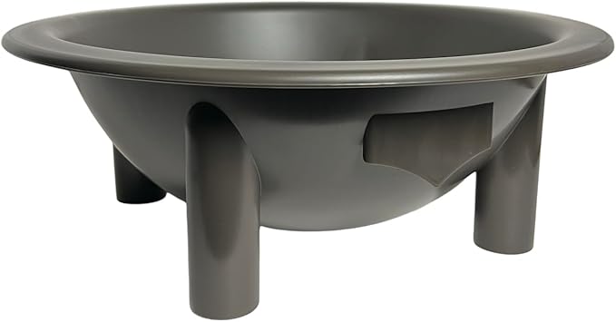 Kavafied Tanoa - Traditional Kava Bowl, 1.5 Gallons, Food Safe PP, 15"x15"x5.5" (Midnight Black Tapa)