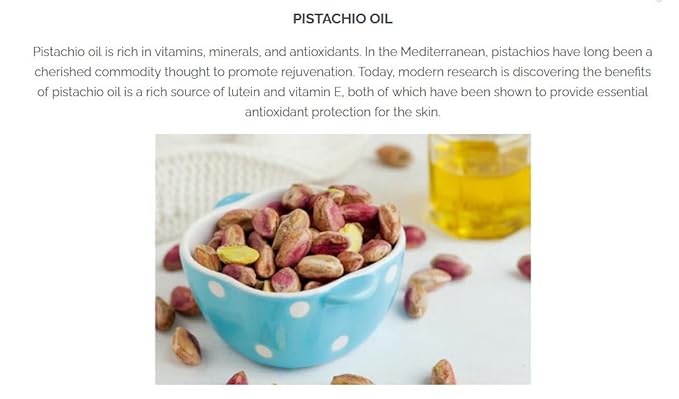 Pistaché Skincare Pistachio Oil 5-Pc Mini Collection (Travel) + Body Butter, Hand Cream, Biscotti Perfume, Eye Cream & Face Moisturizer + Hydrates and Nourishes + Vitamin E + Antioxidant Protection