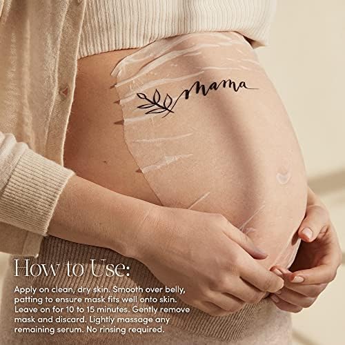 Evereden Soothing Belly Mask - 4 Belly Masks for Pregnant Women 1st & 2nd Trimester - Hydrating, Nourishing, & Soothing Pregnancy Skin Care Belly Masks - Clean & Vegan Pregnancy & Maternity Products