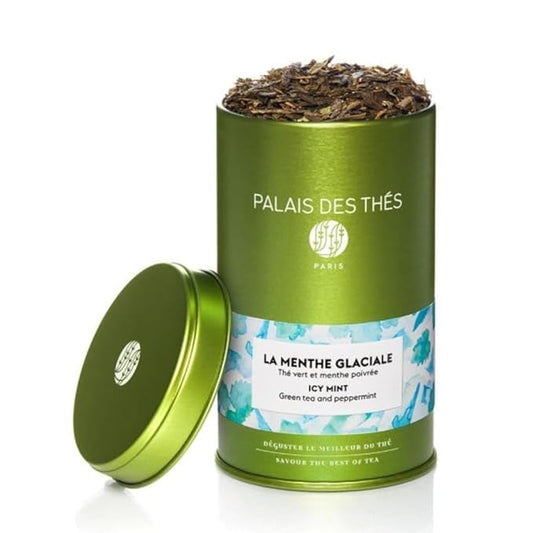 Palais des Thés - Icy Mint Tea - Green Tea & Peppermint - 3.5oz Loose Leaf Metal Gift Tin, Serves 20-25 Cups