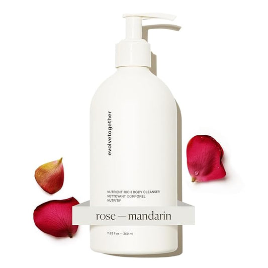 evolvetogether Nutrient-Rich Body Cleanser for Women & Men | Monaco – Mandarin, Oud & Patchouli | Cream-to-Oil Hydration, Gently Cleanses | Vegan, Cruelty-Free, Sulfate Free | (11.8 fl oz)