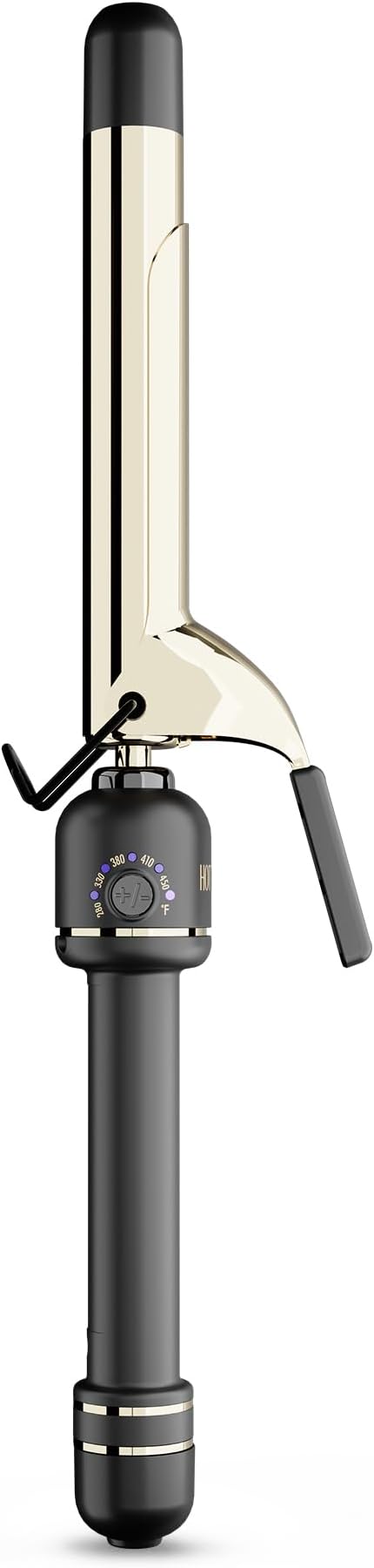 HOT TOOLS 24K Gold Professional 1" Extended Barrel Curling Iron with Clamp for Bouncy Curls - 24K Gold Technology for Long-Lasting Results & Longer Barrel for Easy Styling