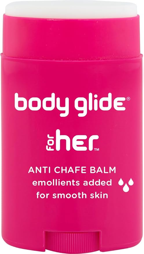 Body Glide For Her Anti Chafe Balm | Chafing stick with added emollients | Great for dry, sensitive skin and/or sensitive areas | Use on chest, bra, butt, groin, arm, and thigh chafing | 1.5oz