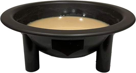 Kavafied Tanoa - Traditional Kava Bowl, 1.5 Gallons, Food Safe PP, 15"x15"x5.5" (Midnight Black Tapa)