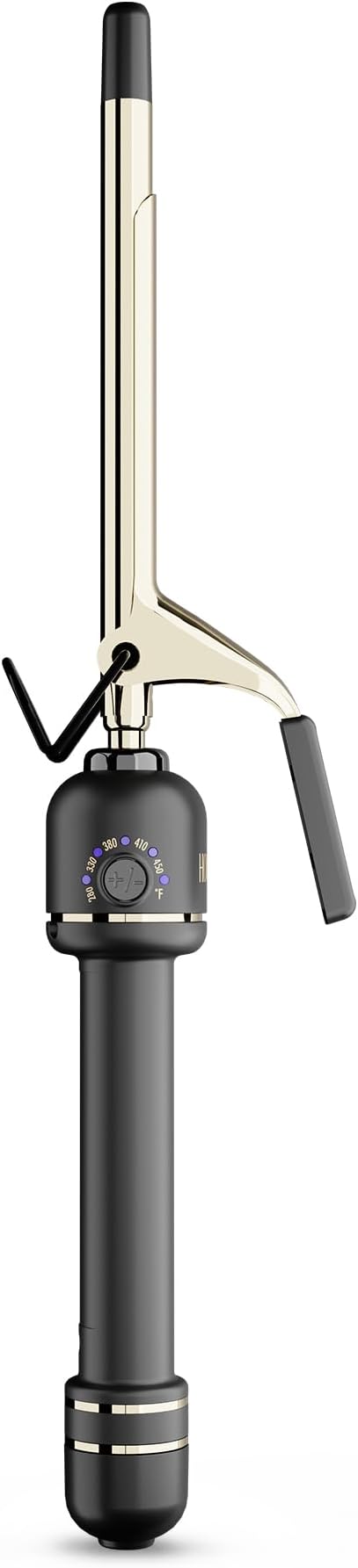 HOT TOOLS 24K Gold Professional 1/2" Extended Barrel Curling Iron with Clamp for Super Tight Curls - 24K Gold Technology for Long-Lasting Results & Longer Barrel for Easy Styling