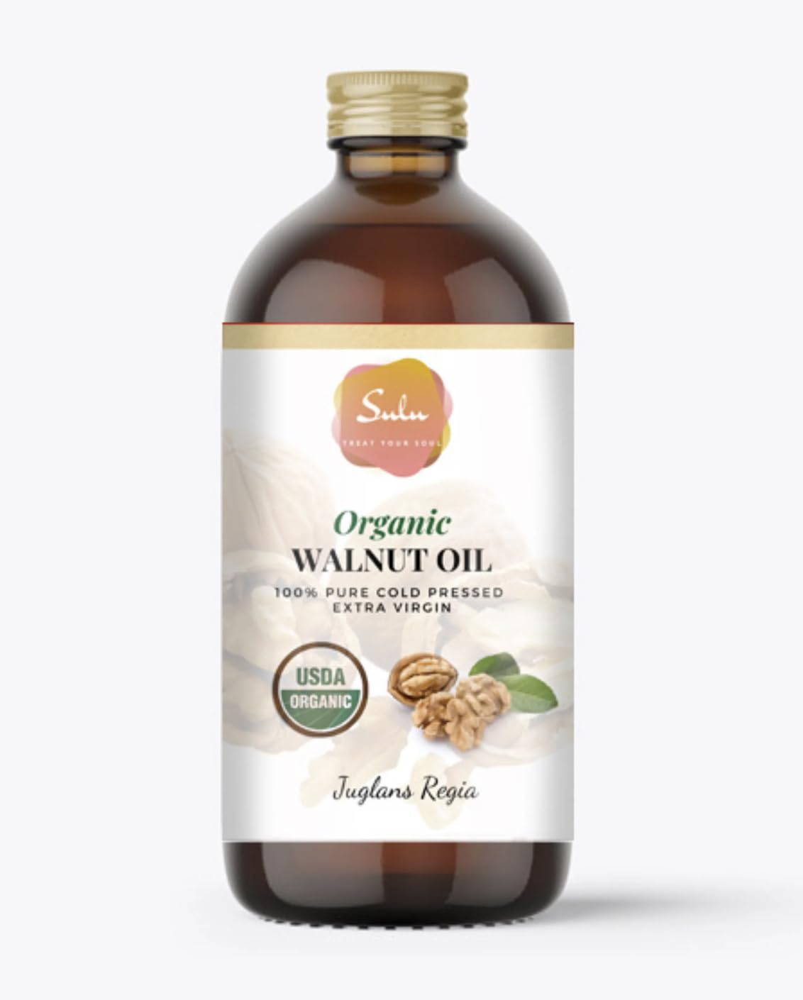 Walnut Oil- USDA Organic Cold Pressed Unrefined Virgin (8 oz)
