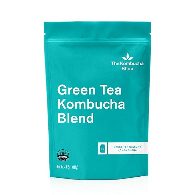 The Kombucha Shop - Green Tea Blend - Organic Sencha & Jasmine Loose Leaf Tea Blend - Makes 10 Gallons of Kombucha Tea