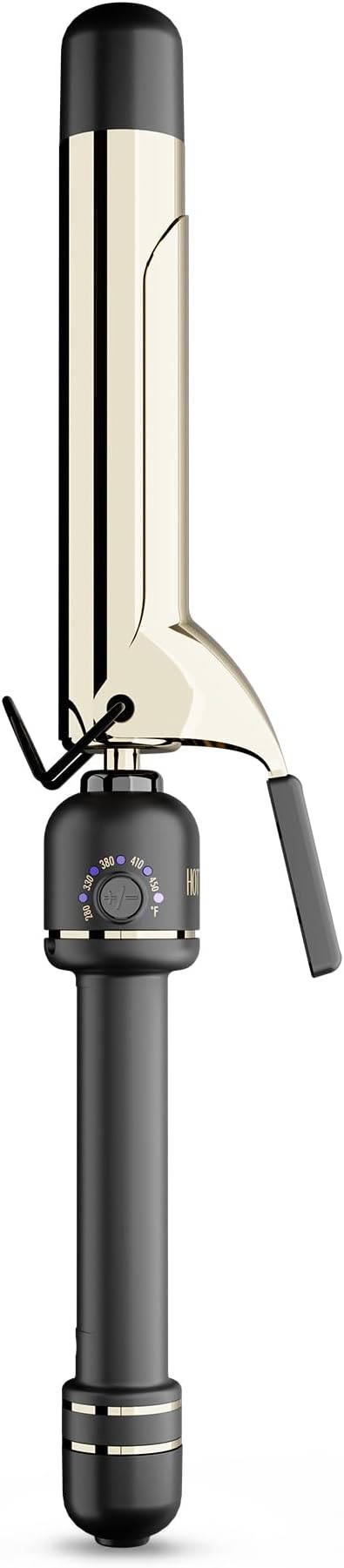 HOT TOOLS 24K Gold Professional 1 1/4" Extended Barrel Curling Iron with Clamp for Tousled Curls - 24K Gold Technology for Long-Lasting Results & Longer Barrel for Easy Styling