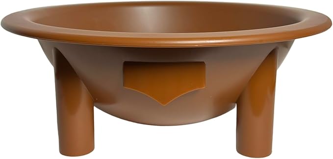 Kavafied Tanoa - Traditional Kava Bowl, 1.5 Gallons, Food Safe PP, 15"x15"x5.5" (Vesi Wood Brown)