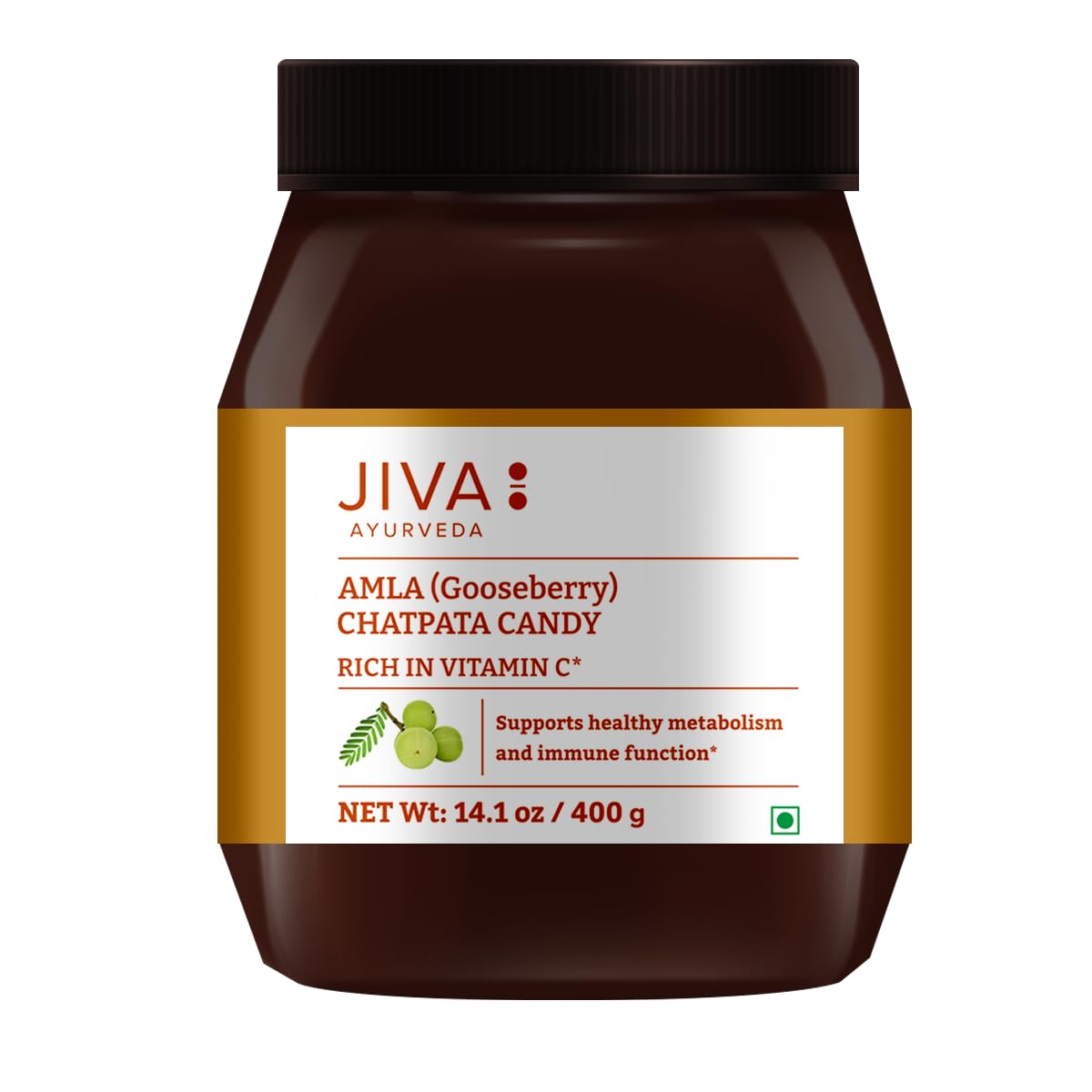Jiva Ayurveda Chatpata Amla Candy Saled & Spicy Gooseberry Candy For All Age Groups -400g