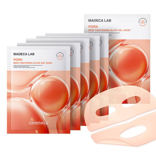 CENTELLIAN 24 Madeca Lab PDRN Skin Tightening Glow Gel Mask (4 pcs) – Firming & Hydrating Face Mask for Radiant Skin, Korean Skin Care. PDRN, TECA, Niacinamide.