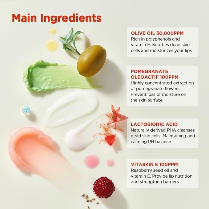 Vita Glazed Lip Mask 20ml / 109.5g, Super moisturizing night lip care, glazed and easy washable texture that melts into lips