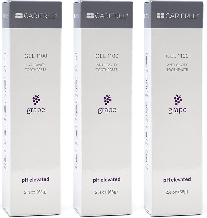 CariFree Maintenance & Prevention Kit, Grape | Anti-Cavity Fluoride Toothpaste & Mouthwash Freshens Breath and Moistens Mouth | Dentist Recommended for Oral Care (3-Month Supply)
