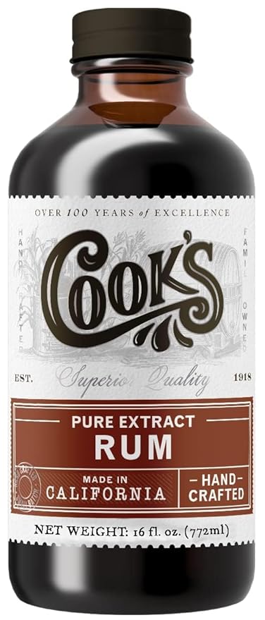 Cook's, Pure Rum Extract, For Baking, Ice Cream, Candies, Cakes, 16 oz