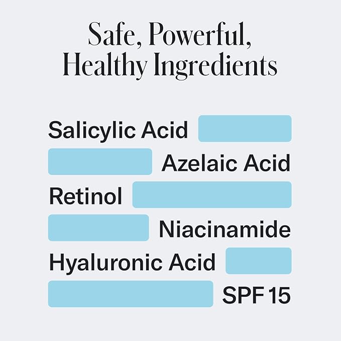 Geologie Clear System | 3-Step Acne Treatment & Skincare Set | Clears Skin Fast | Acne Gel Cleanser, SPF15 Day Cream & .3% Retinol Face Cream For Men & Women | Month 3+ / Level 3