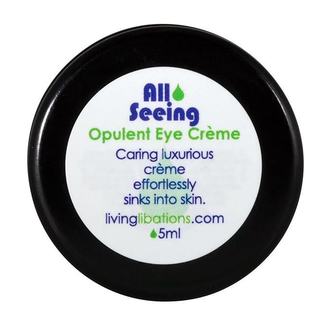 Living Libations - Organic All Seeing Opulent Eye Crème | Natural, Wildcrafted, Vegan Clean Beauty (0.17 oz | 5 mL)