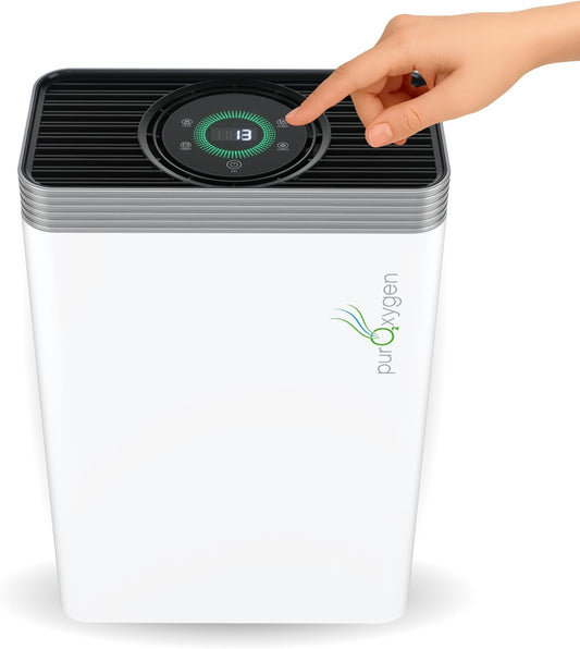 PURO²XYGEN Smart Air Purifiers For Home - Large Room Up to 2700 Sq Ft, H13 HEPA Filter, 4-Stage Filtration, WiFi App, Quiet Operation - For Smoke, Pollen, Pet Hair, Dust, Bad Smells - Office, Bedroom