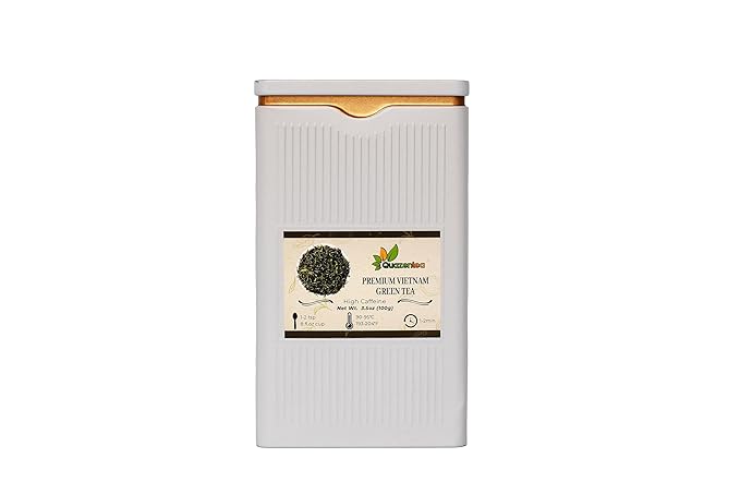 QuaZenTea - High Mountain Vietnamese Green Tea Loose Leaf (100g) - Premium Tea Leaves, Handpicked for Natural Flavor & Freshness, Ideal for Hot & Cold Brew (Premium Vietnam Green Tea)